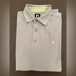 FootJoy Large Men’s Polo Gray and Yellow